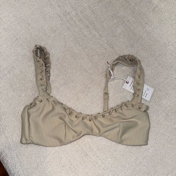 Good American Whip Stitch Sweetheart Bikini Top Small - Picture 3 of 6